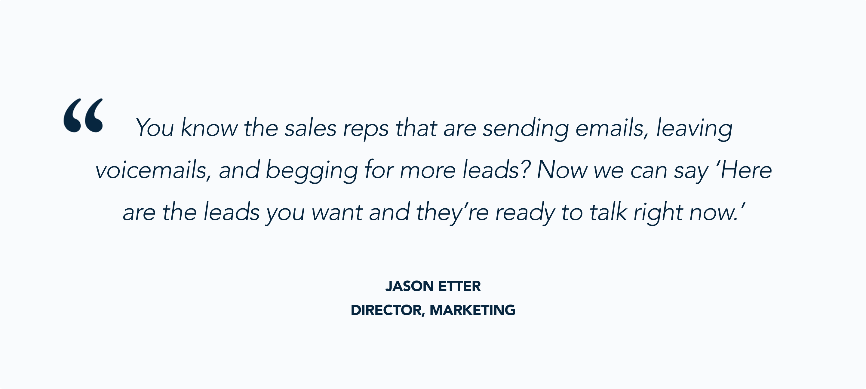 Jason Etter, Staffbase, Talks about the value of handing leads over to sales