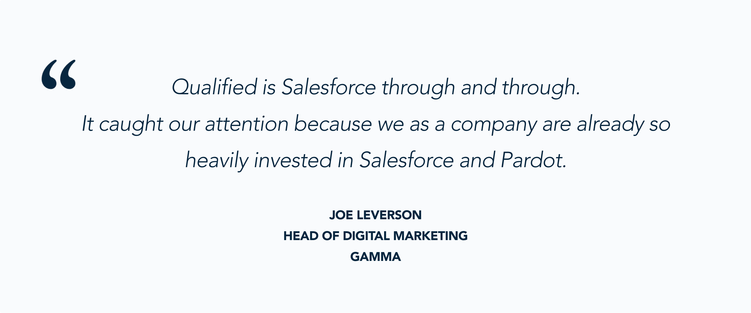 Qualified + Salesforce + Pardot = a stellar combination for Gamma