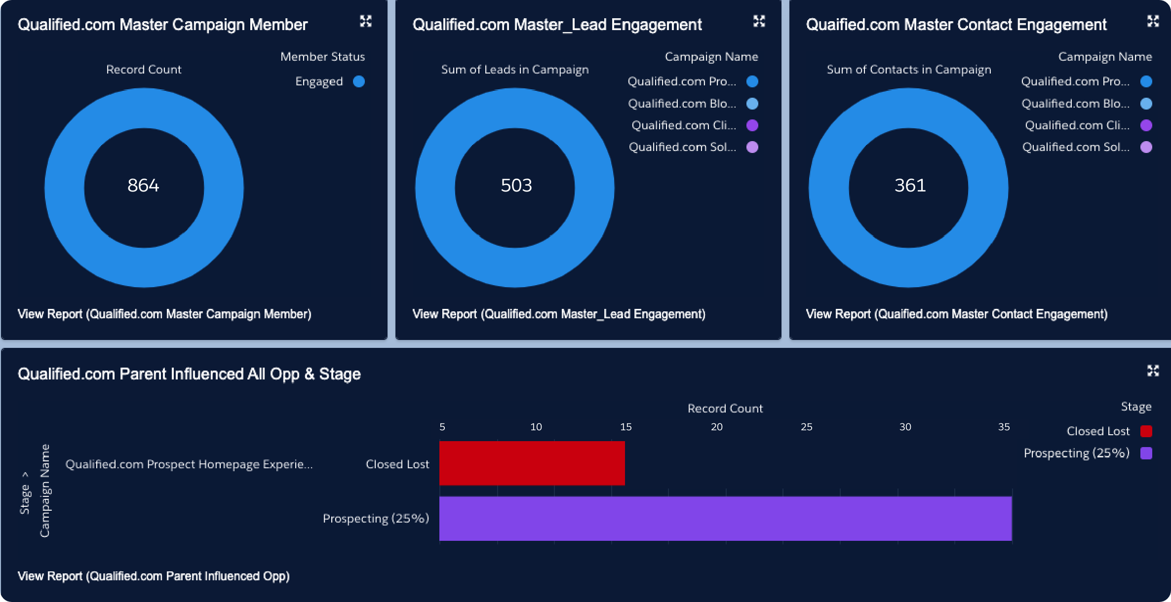 Report on Qualified Conversational Marketing within Salesforce Connected Campaigns